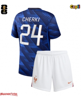Franța Rayan Cherki #24 Echipament de Fotbal Replică Mondial 2026 Copii Acasa (+ Șorturi)